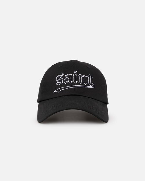 Saint Morta All Star Embroidered 6 Panel Strapback Black/White