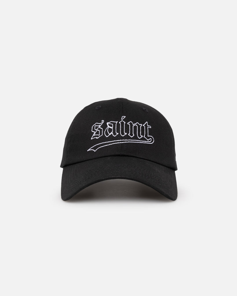 Saint Morta All Star Embroidered 6 Panel Strapback Black/White