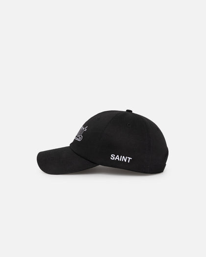 Saint Morta All Star Embroidered 6 Panel Strapback Black/White