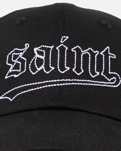 Saint Morta All Star Embroidered 6 Panel Strapback Black/White