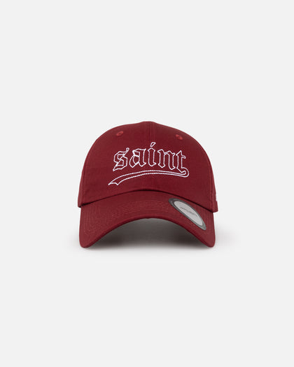 Saint Morta All Star Embroidered 6 Panel Strapback Maroon/White