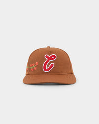 Carre Floraux Wool Strapback Tobacco