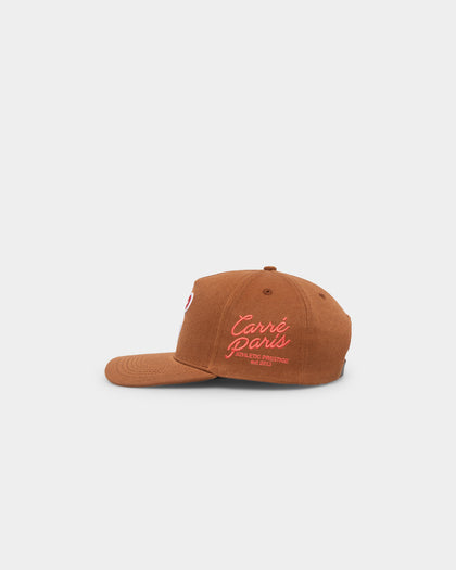Carre Floraux Wool Strapback Tobacco