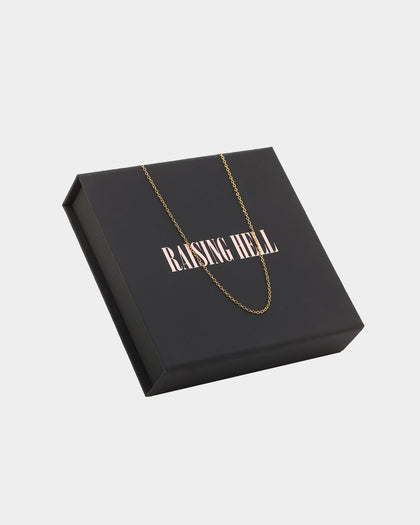 Raising Hell Customisable Cable Necklace Gold