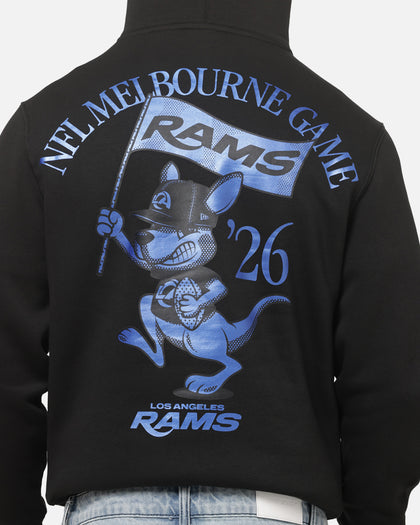 New Era Los Angeles Rams Kangaroo Flag Hoodie Black