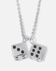 Saint Morta Dice Pendant Chain White Gold