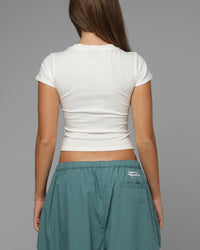 Loiter Women's Hybrid Baby T-Shirt White