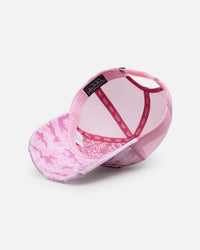 Von Dutch Distressed Trucker Snapback Pink Camo
