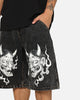 Ed Hardy Established 77 Denim Jorts Black