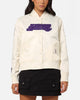 Pro Standard Women's Los Angeles Lakers Triple Tonal Satin Jacket Eggshell