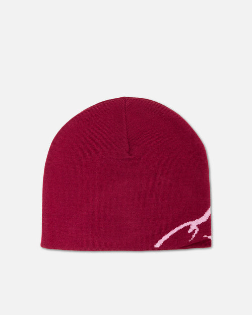 X-Large Gorilla Skull Beanie Plum