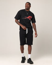Saint Morta Baggy 90's Sweat Shorts Black