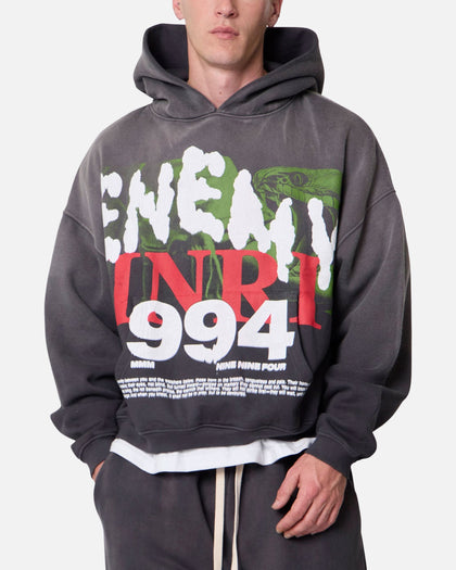 MNML Enemy Hoodie Washed Black