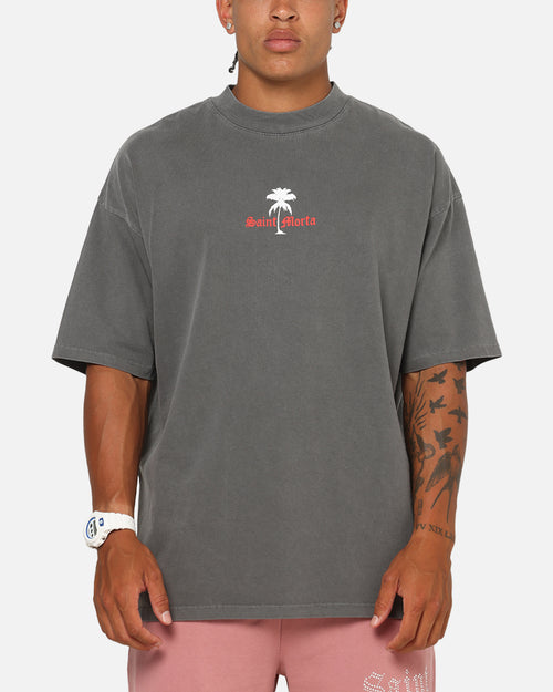 Saint Morta Palm Dreams T-Shirt Washed Charcoal