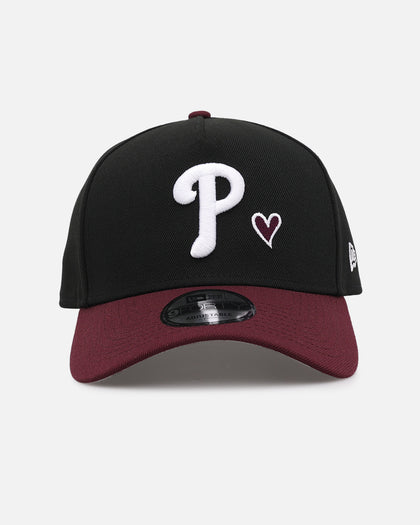 New Era Philadelphia Phillies 'Burgundy Hearts' 9FORTY A-Frame Snapback Black/Maroon