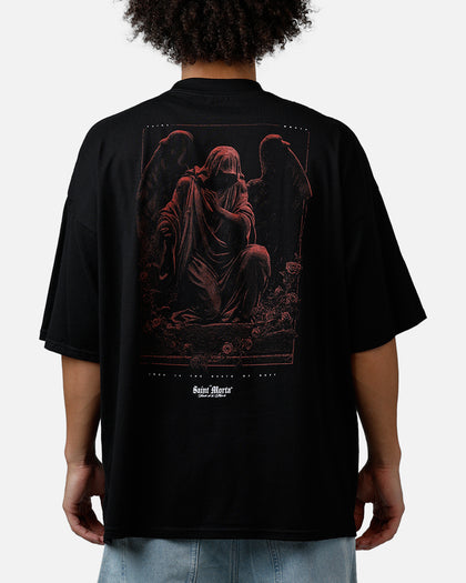 Saint Morta Divine Duty Mock Neck T-Shirt Black