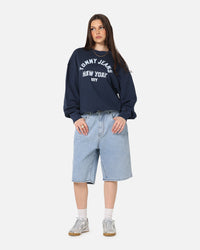 Tommy Jeans Women's TJW Varsity Crewneck Dark Night Navy
