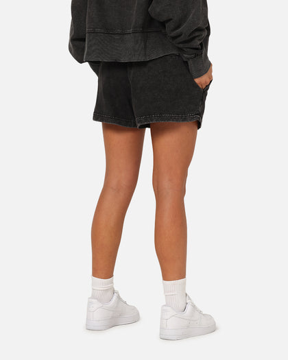 Pro Standard Women's New York Yankees Washed Crystaline Shorts Washed Black