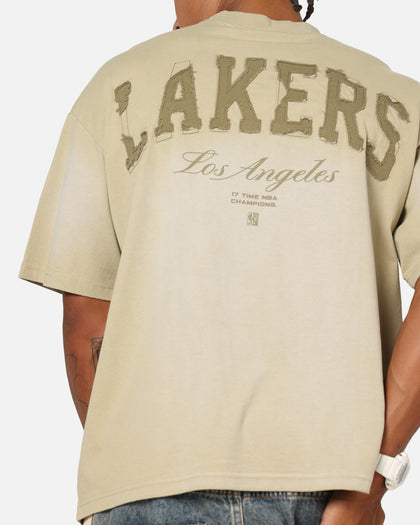 Mitchell & Ness Los Angeles Lakers Big Oversized Logo T-Shirt Gravel Stone