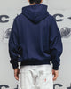 Carre Legacy Panelled Zip Hoodie Navy