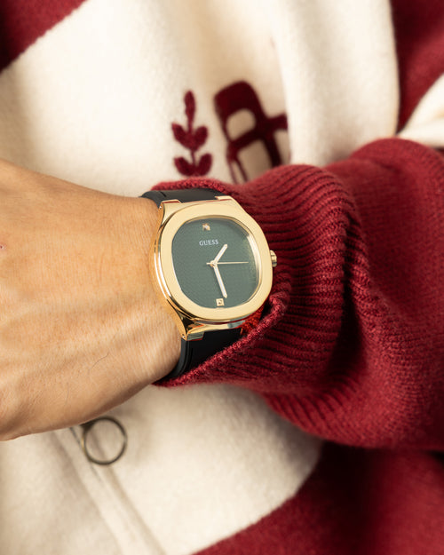 Guess Mainline Headline Watch Gold
