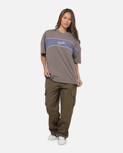 Carre Athletic Panel Crew T-Shirt Washed Charcoal