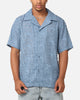XXIII Sheer Daisy Button Up Shirt Floral Blue
