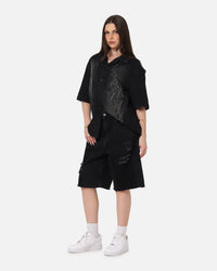 Saint Morta Halo Damage Jorts Black