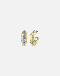 Guess Mainline Women's Lioness Queen Octagon Hoop Earrings Gold
