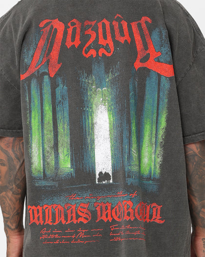 73Studio X The Lord Of The Rings Nazgul Heavyweight Vintage T-Shirt Black Wash