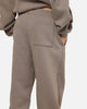 Jordan Jumpman Brooklyn Fleece Oversized Open-Hem Pants Olive Grey/Black