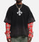 Loiter Layered Flannel T-Shirt Black/Red