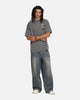Carre Sacred Letter Mock Neck T-Shirt Washed Charcoal