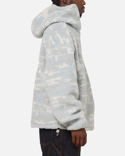 Carre Sherpa Hooded Jumper Snow Camo