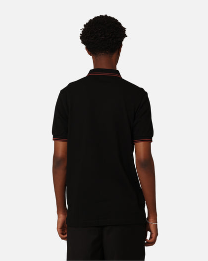 Fred Perry Twin Tipped Polo Shirt Black/Whisky Brown