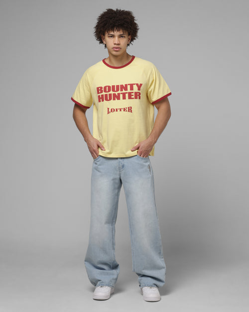 Loiter Bounty Hunter Ringer T-Shirt Yellow