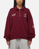 Mitchell & Ness Queensland Maroon Oversized Quarter Zip Crewneck Maroon