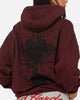 Ed Hardy Sacred Heart Hoodie Burgundy