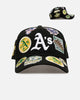 New Era Oakland Athletics 'All Over Embroidery' 9FORTY A-Frame Snapback Black