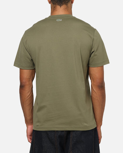 Lacoste Soft Branding Croc Logo T-Shirt Olive