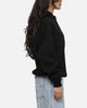 Carre Box Check Hoodie Solid Black