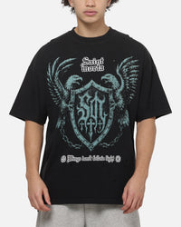 Saint Morta Wings Of Flight Boxy T-Shirt Washed Black
