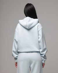 American Thrift Women's Classic Zip Hoodie Light Blue