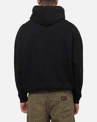 Carre Box Check Hoodie Solid Black