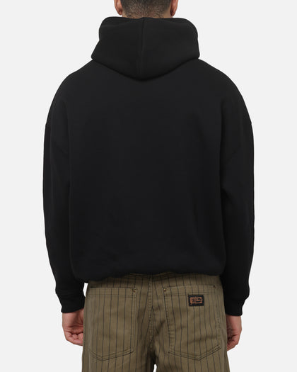 Carre Box Check Hoodie Solid Black