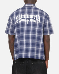 Saint Morta Paradise Studios Button Up Shirt Navy Plaid
