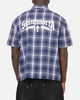 Saint Morta Paradise Studios Button Up Shirt Navy Plaid
