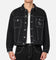 Saint Morta Fray Trucker Denim Jacket Contrast Black