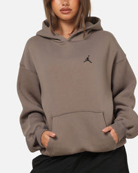 Jordan Brooklyn Fleece Oversized Hoodie Olive Grey