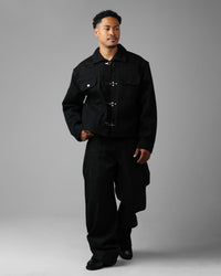 Loiter Selvedge Denim Boot Cut Jeans Black
